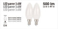 LED-pærer kerte 3,6 W E14 - 2 pk.